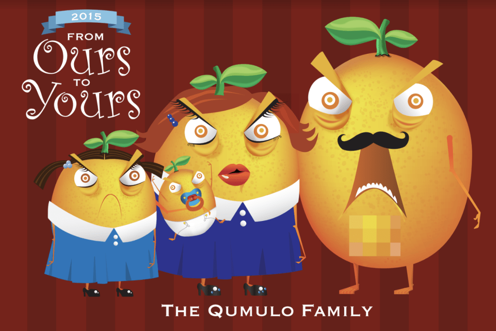 2015 holiday card inspired by awkward family photos.